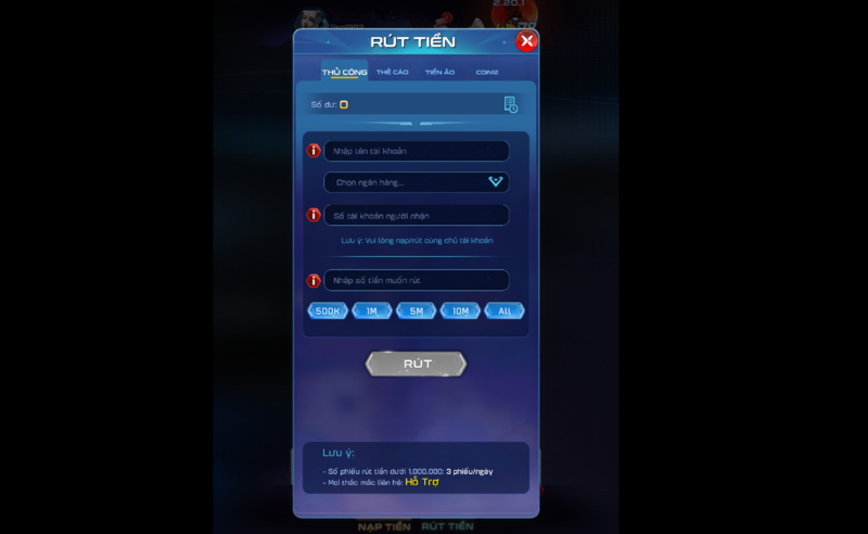 Rút tiền nổ hũ Win79 qua ngân hàng 