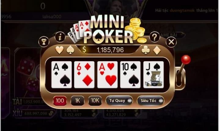 Cách chơi Minipoker nổ hũ