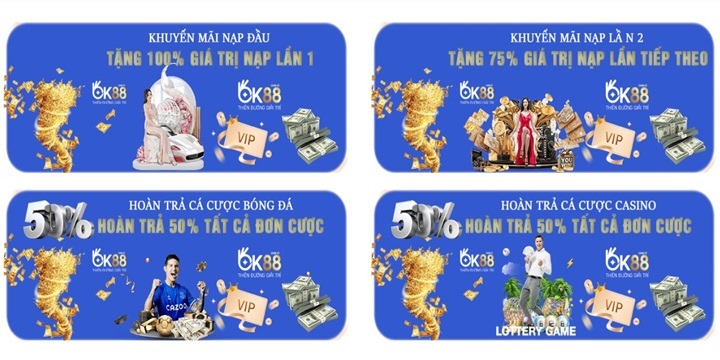 OK88 cung cấp đa dạng trò chơi đổi thưởng