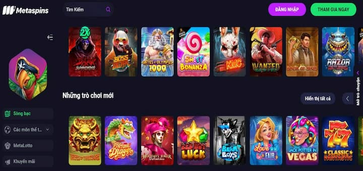 Cơ hội trở thành triệu phú tại Metaspins