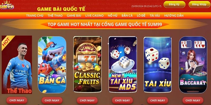 Tổng hợp kho game đồ sộ của cổng game Sum99