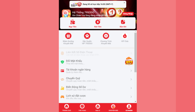 Các hình thức Rút tiền tại 79sodo