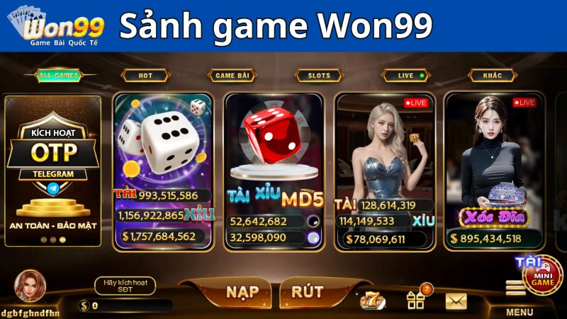 Cổng game đánh bài online Won99 với nhiều ưu đãi khủng