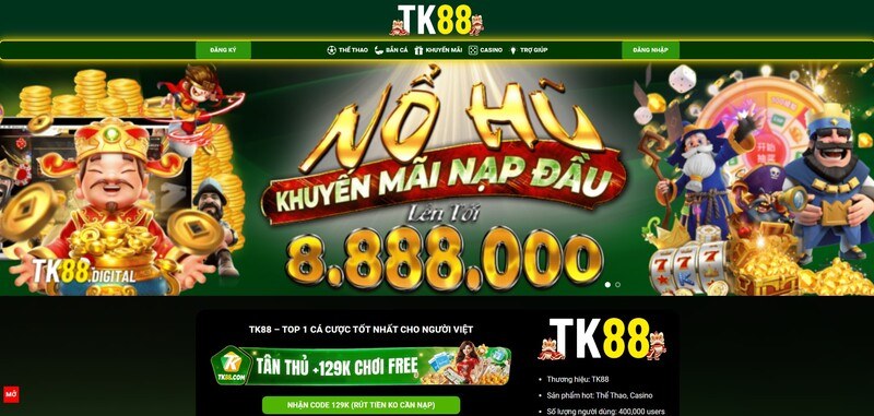 Giới thiệu thông tin về nhà cái uy tín TK88