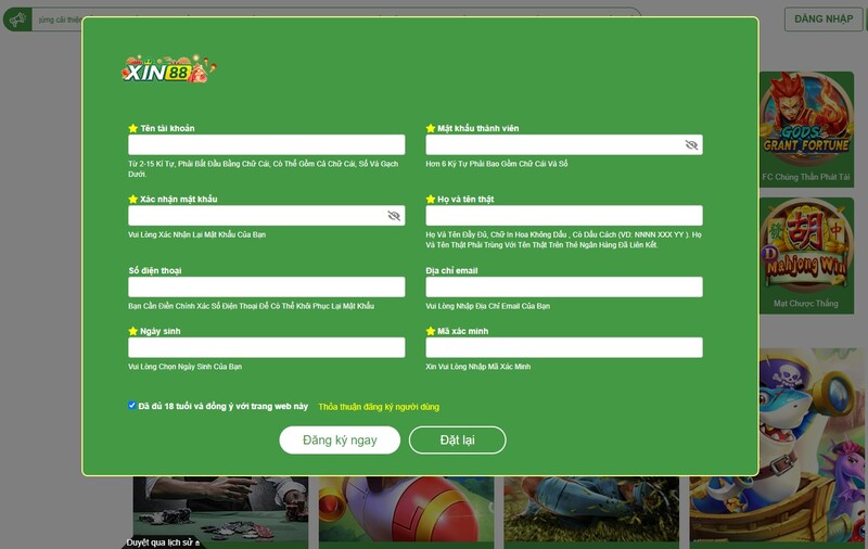 Hướng dẫn tham gia chơi game tại Xin88