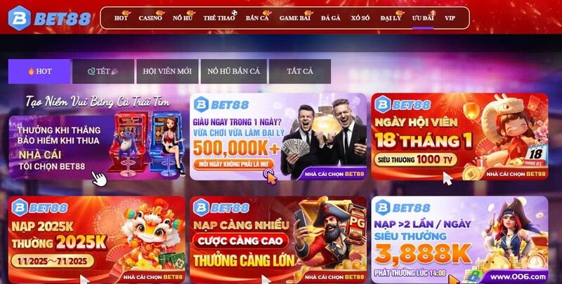 Chương trình khuyến mãi đến từ nhà cái bet88