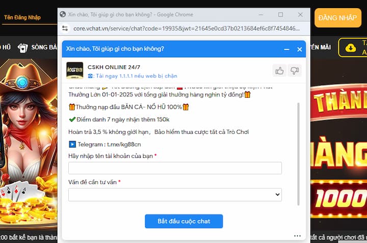 Liên hệ CSKH KG88 siêu nhanh, chuẩn xác